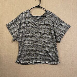 Sami & Jo Blouse Women's 2X Multicolor Short Sleeves Pullover